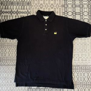 Vintage Masters Augusta National Golf Polo Slazenger Black Short Sleeve Large